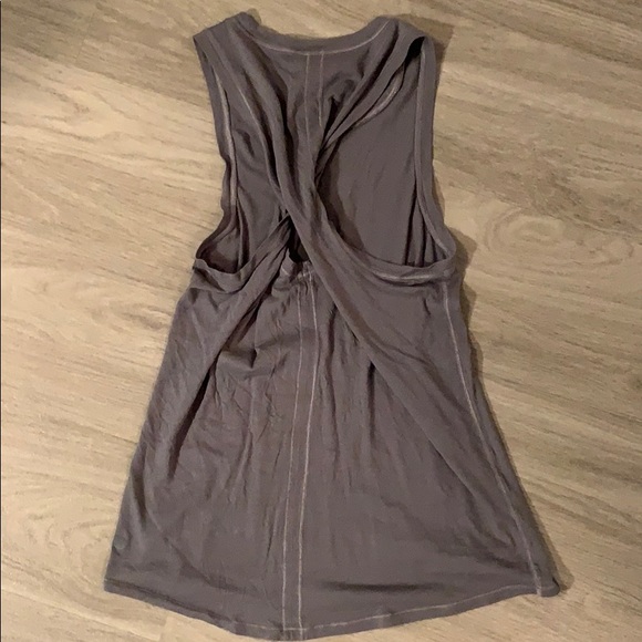 Grey lululemon cross back tank top - Picture 2 of 3